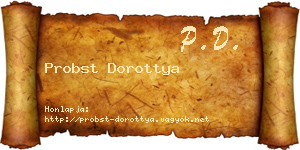 Probst Dorottya névjegykártya